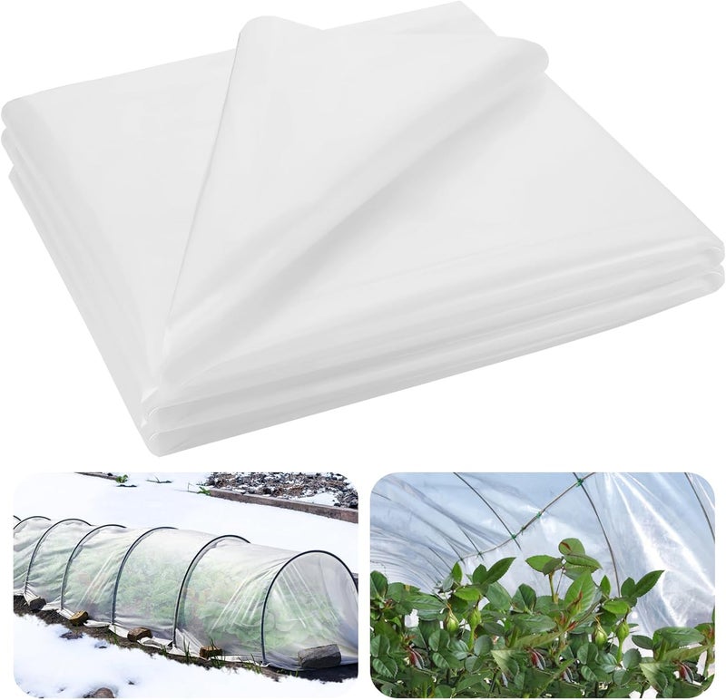 Alphatool Greenhouse Cover Plastic Sheeting - 10 x 30 ft Plant Covers Freeze Protection, Frost Cloths for Outdoor Plants, Clear Floating Row Cover for Outdoors Garden Plants Vegetables Crops - Image 1